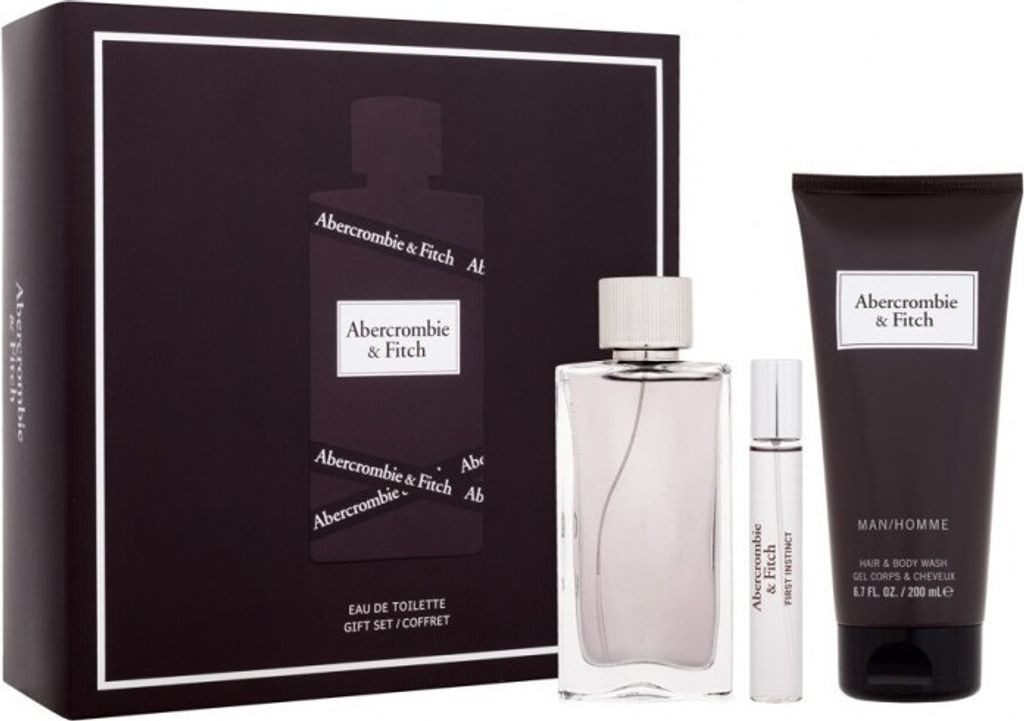 Abercrombie & Fitch First Instinct EDT 100 ml + EDT 15 ml + SG na tělo i vlasy 200 ml M