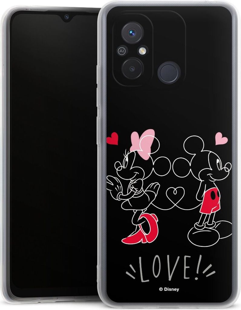 DeinDesign Handyhülle für Xiaomi Redmi 12C Silikon Hülle Case Smartphone Schutzhülle Disney Liebe Mickey & Minnie Mouse