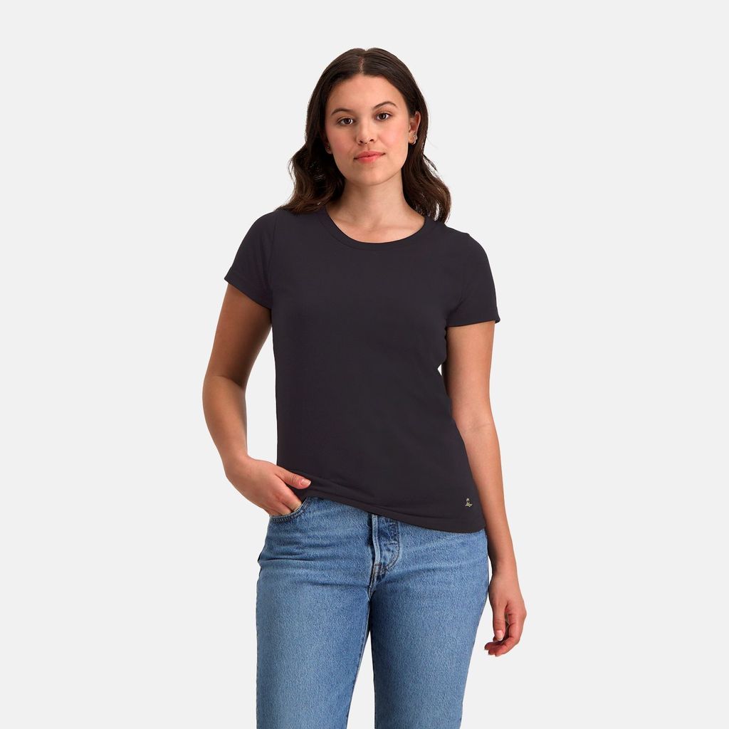 NOMAD Anapai T-Shirt Damen | Größe L | Schwarz | Shirt Kurzarm | Sport & Freizeit | Knitterfrei & Leicht & Schnelltrocknend