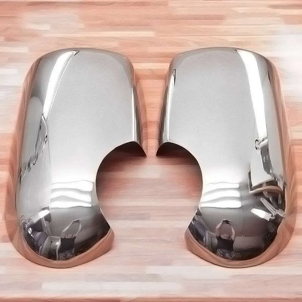 2 Coques de Rétroviseur Inox pour Ford Transit 5-6 2000-2013 Chrome