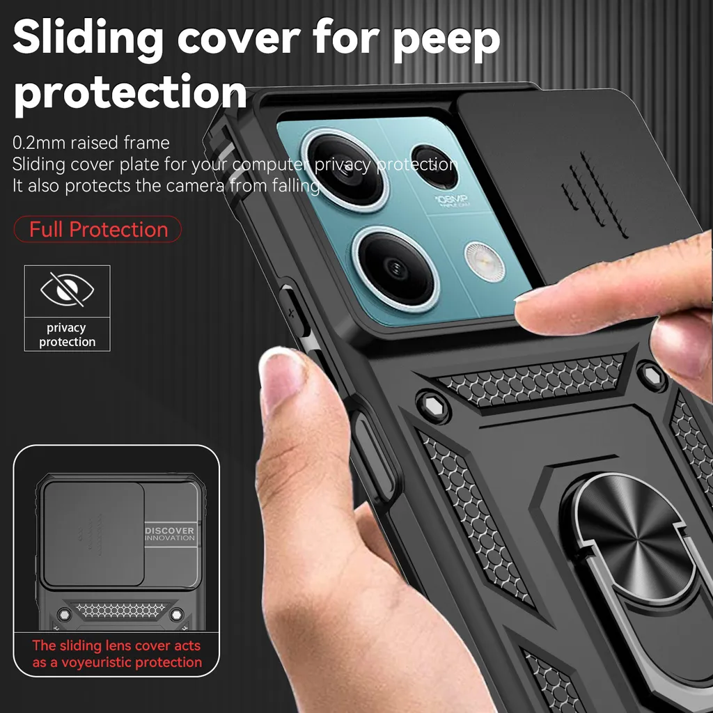 Cover Xiaomi Redmi Note 13 5G Anti-Urto a Prova di Bambino Nera - 2