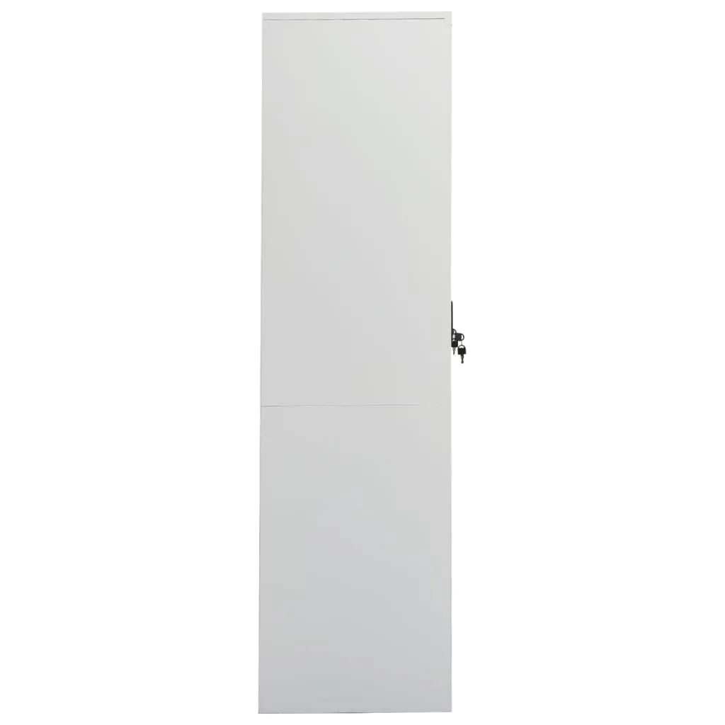 Armoire de rangement en acier gris clair 80 cm - Structure renforcée