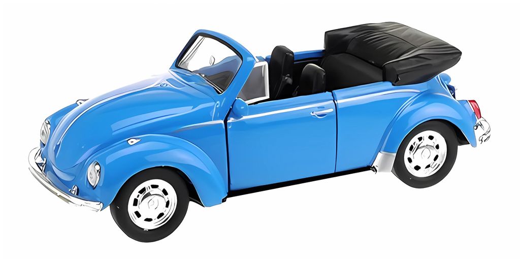 VOLKSWAGEN Beetle Käfer VW Modellauto Modell Auto Spielzeugauto 137 (Cabrio Blau)