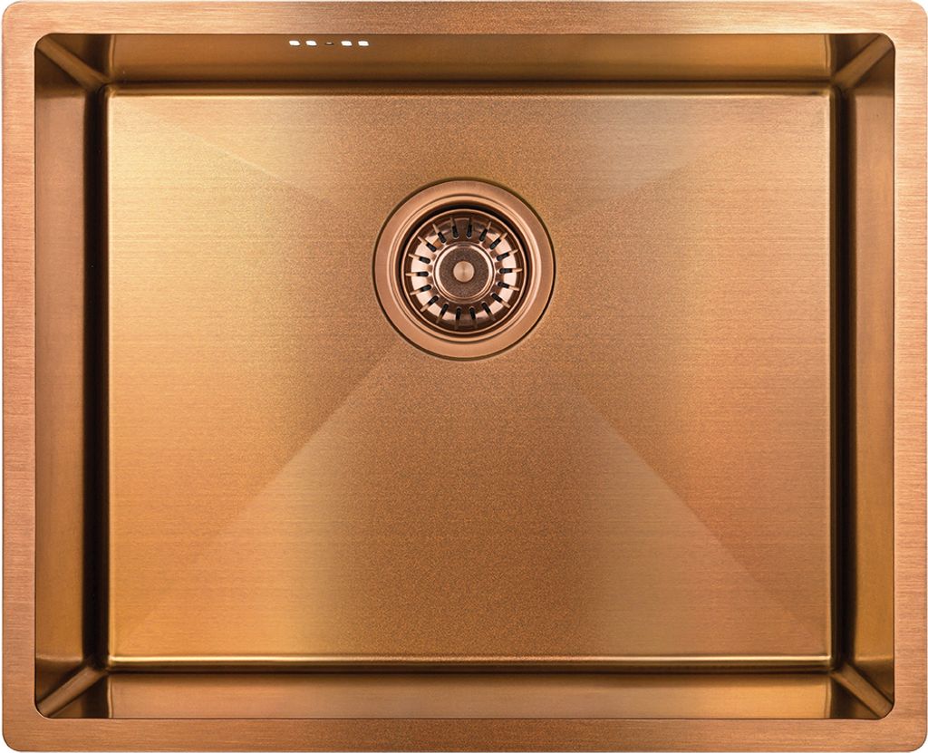 Lavello Laveo Marmara Copper a 1 vasca, 54x44 cm, Acciaio Immagine del prodotto 