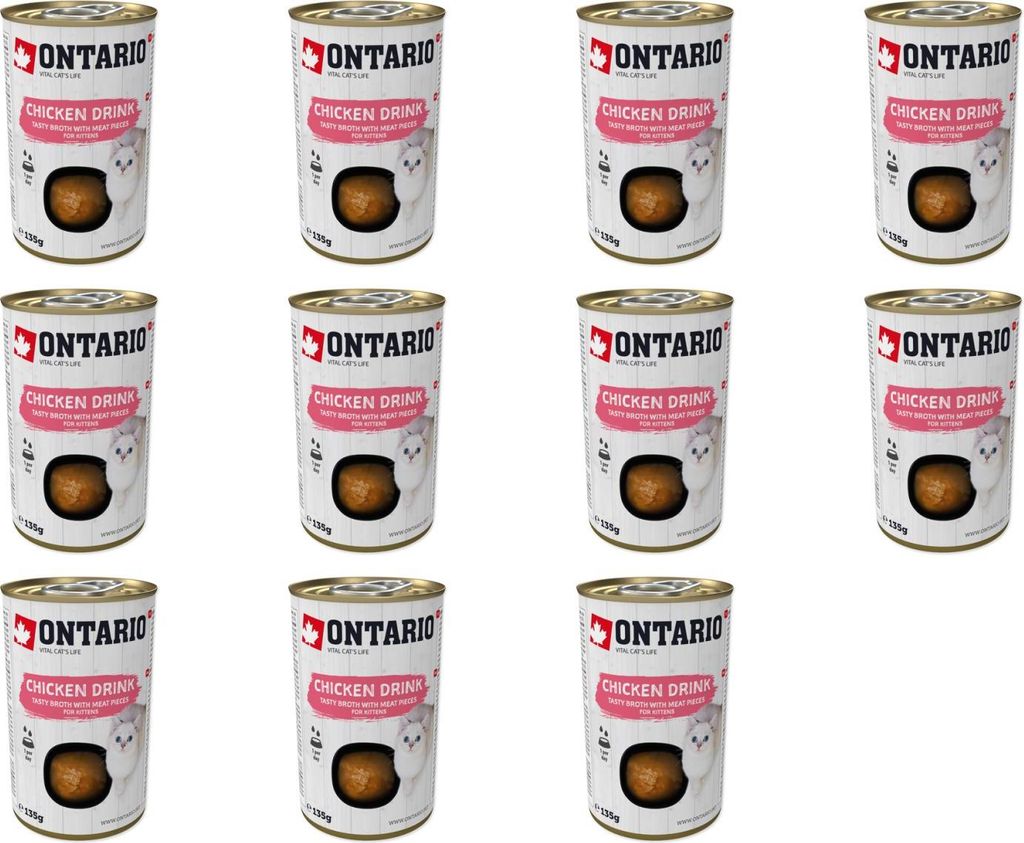 Drink Ontario Kitten Huhn 135g / Packung 11 Stk.
