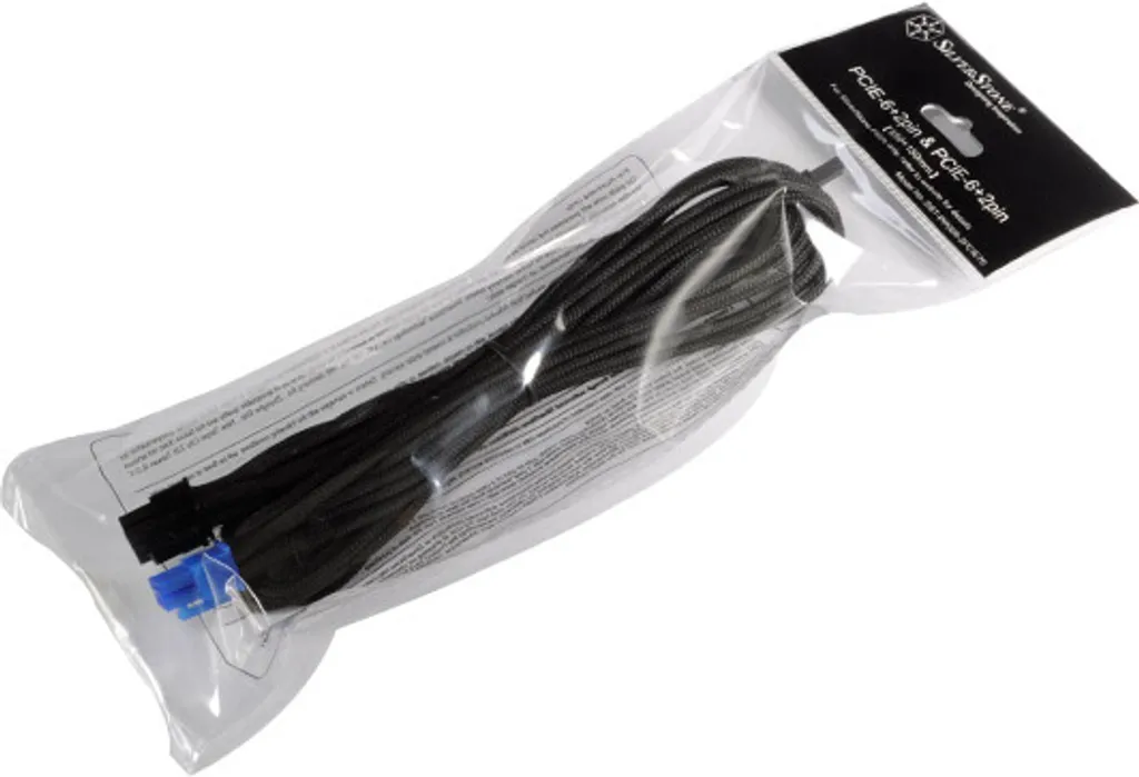 Solution câble PC rigide : Adaptateur souple SilverStone SST-PP06B-2PCIE70 - 2