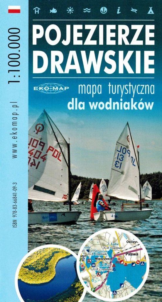 Drawsko-Seengebiet 1:100.000. Touristenkarte für Wassersportbegeisterte. EKO-MAP