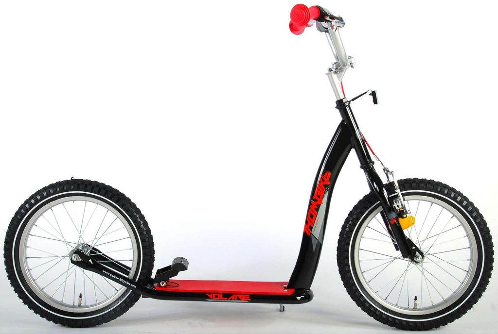 Volare Scooter - Jungen und Mädchen - 16 Zoll - Schwarz/Rot Produktbild 