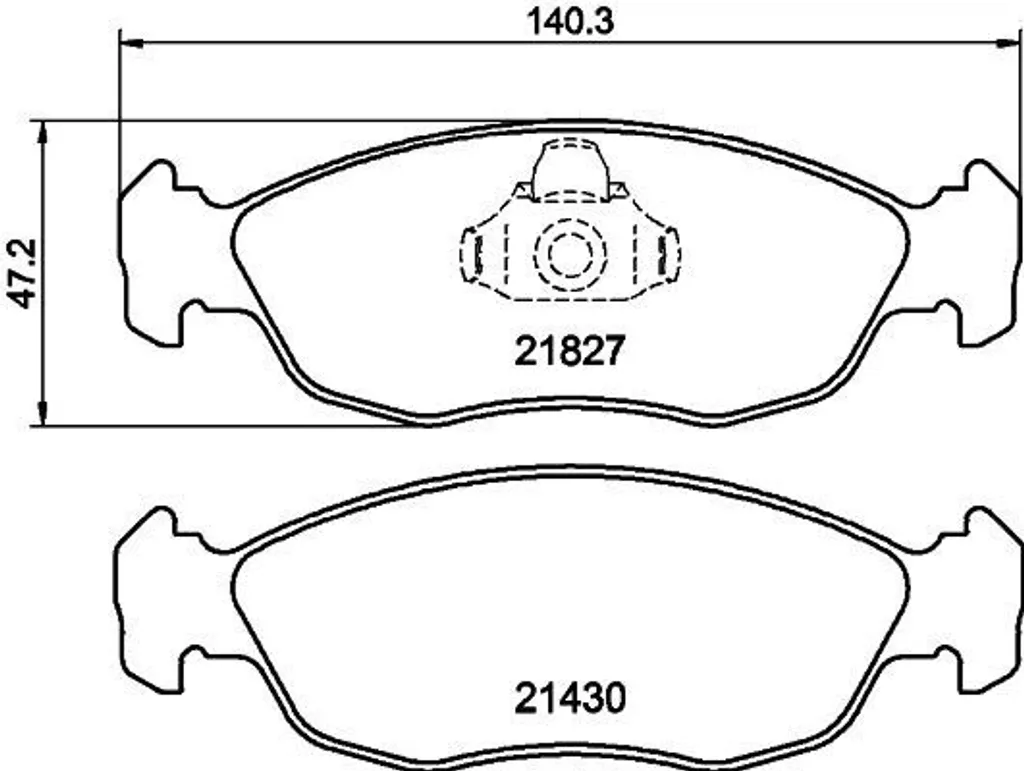 Plaquettes de frein silencieuses HELLA 8DB 355 008-291 pour Saxo et 106