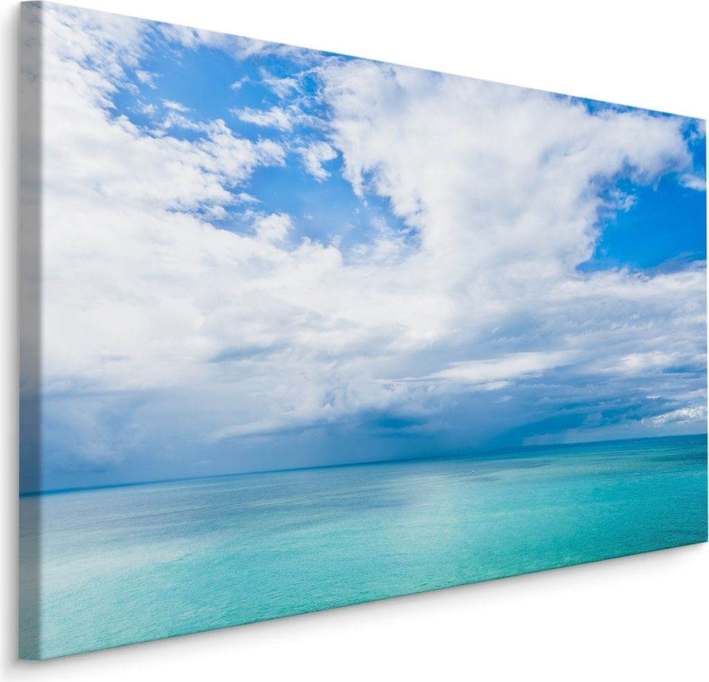 Fabelhafte Canvas LEINWAND BILDER 100x70 cm XXL Kunstdruck Meer Himmel Wolken Natur
