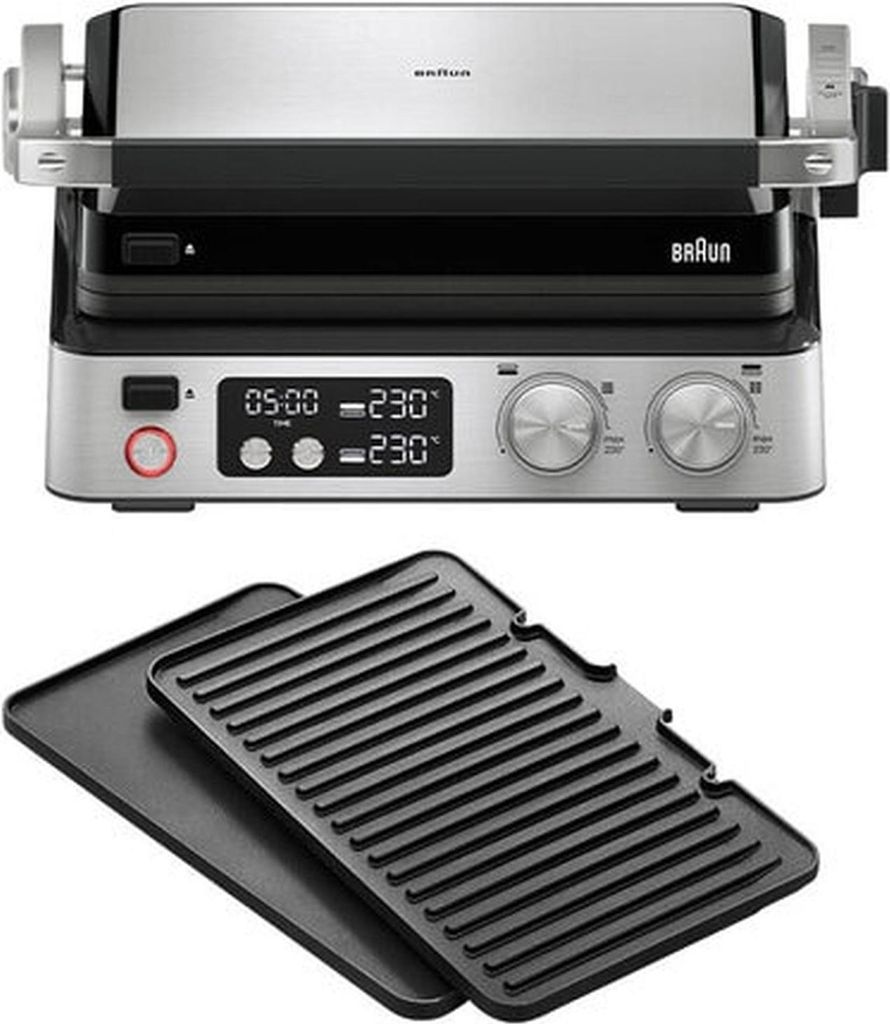 Braun MultiGrill 7 CG 7040 Kontaktgrill inkl. Grill Flachplatten Indoor Grillen