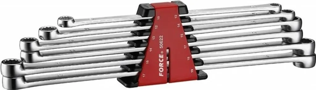 Set de 6 clés mixtes format XXL robustes avec finition chrome satiné
