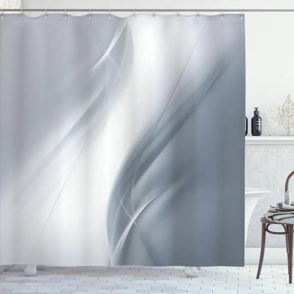 Tenda Doccia Grigia 175x220 Lavabile ABAKUHAUS - Design Moderno
