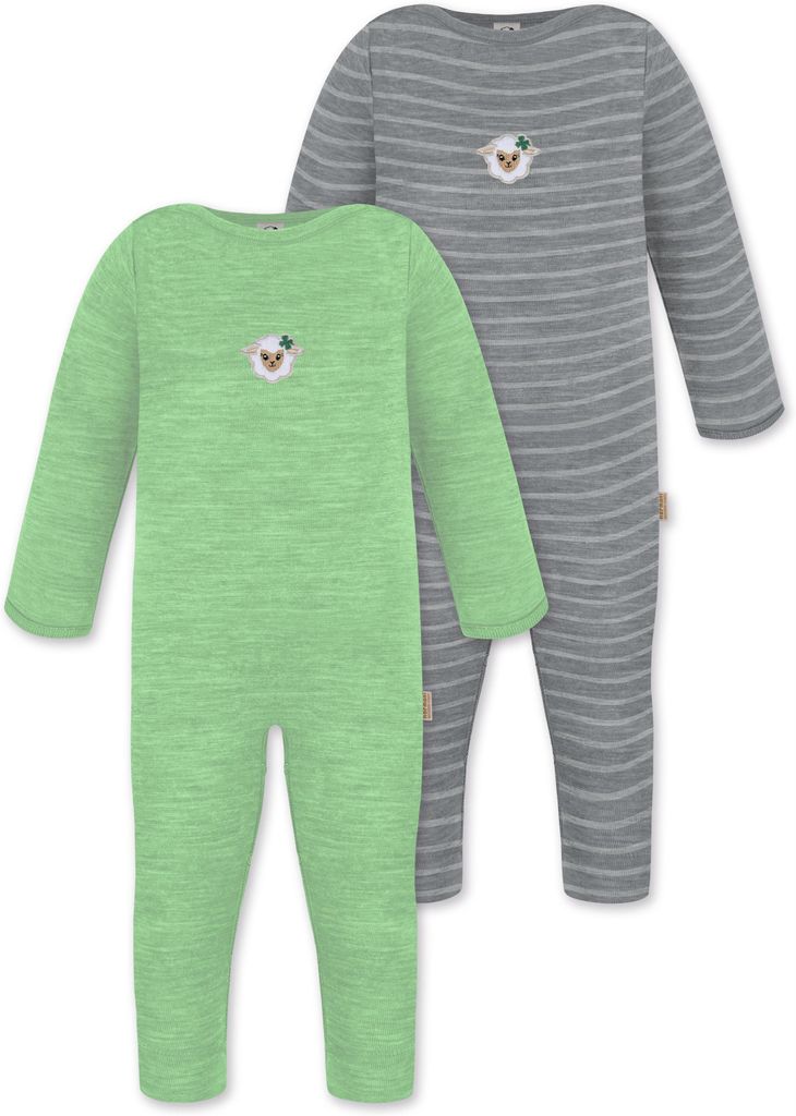 normani 2er Pack Baby Merino Strampler