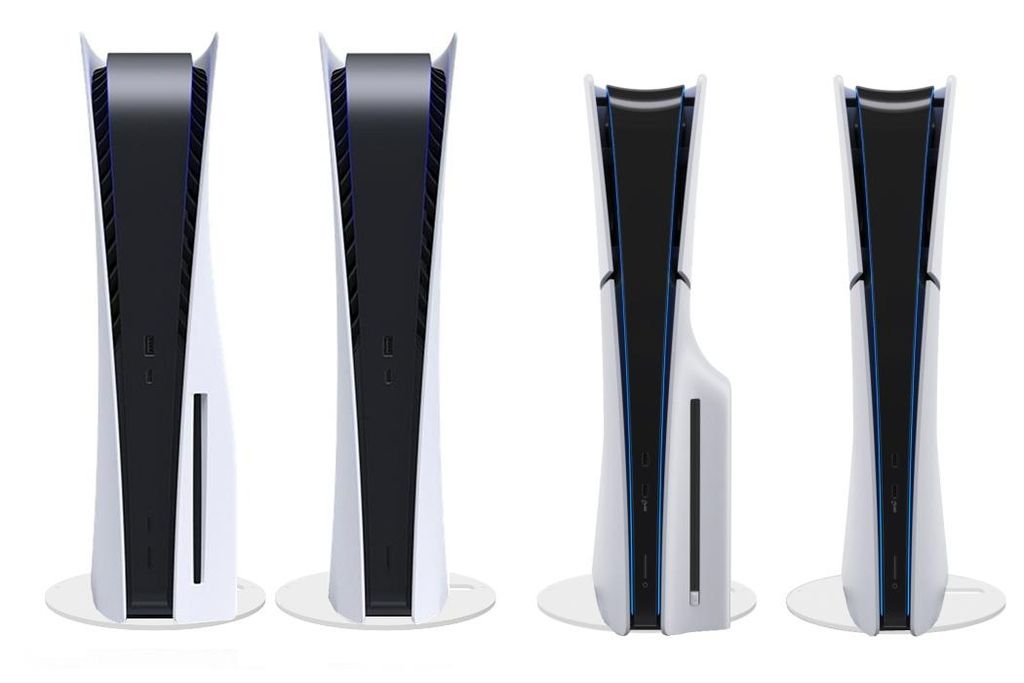 Vertikaler Standfuß für PlayStation 5 SLIM FAT Konsole PS5, Handgriffe, Spielekonsolen, Vertikaler Ständer, Stand, Weiß