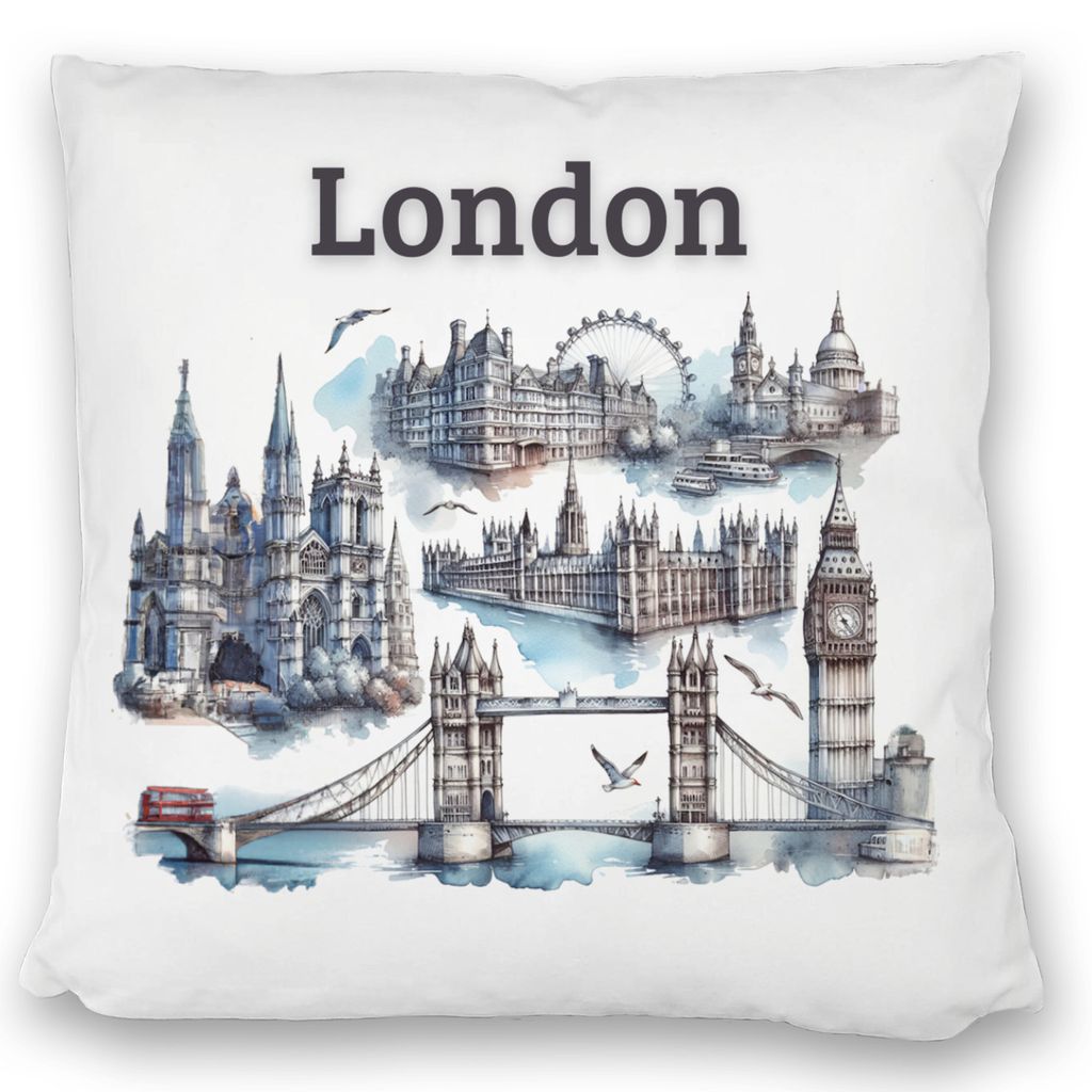 Skyline London Kissen satiniert