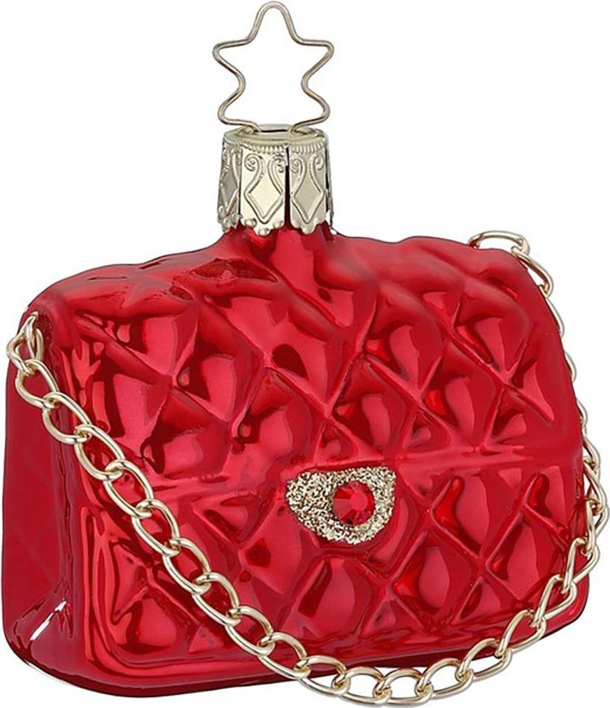 Christbaumschmuck rote Clutch 6cm Produktbild 
