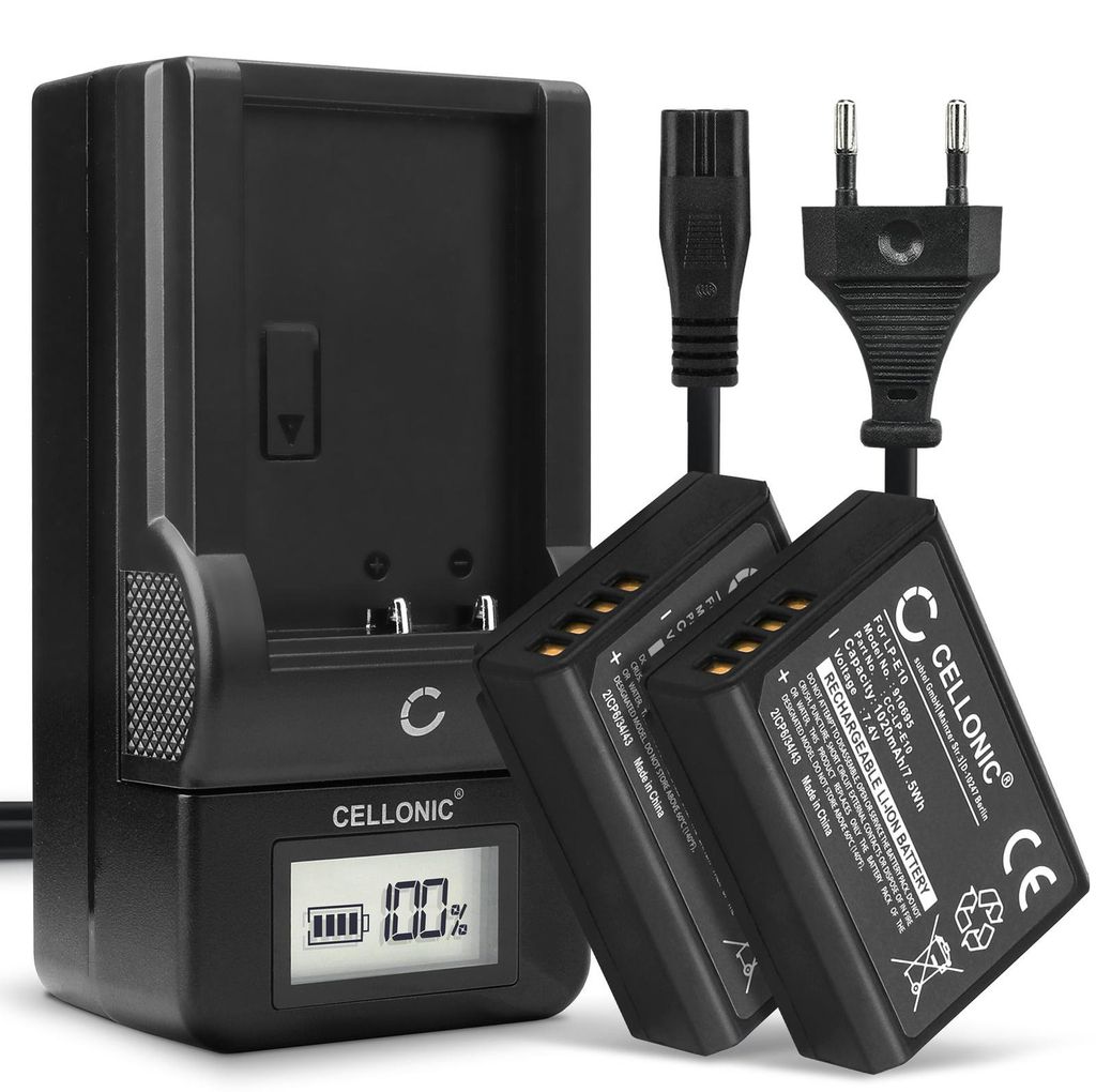 CELLONIC 2x Batteria compatibile con Canon EOS 1100D, Immagine del prodotto 