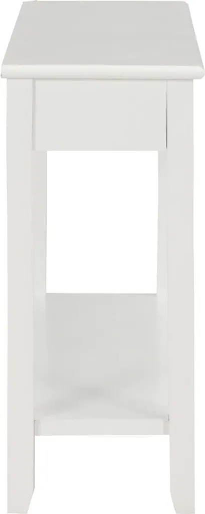 Console d'entrée blanche 110cm en bois table d'appoint gain de place - 4
