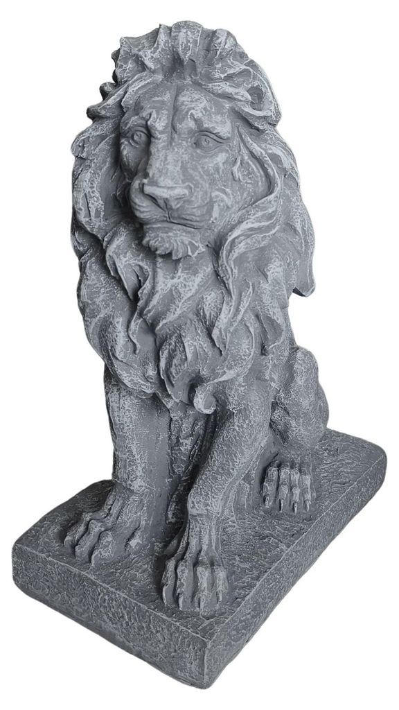 Löwen-Gartenstatue, wetterbeständiges Polyresin