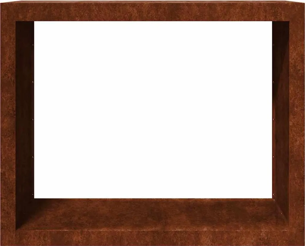 Range-bûches robuste en acier résistant aux intempéries 100x40x80 cm noir