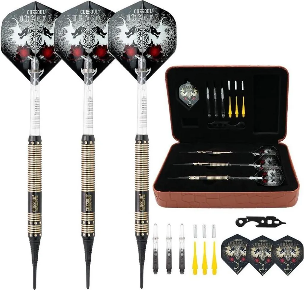 CUESOUL Dragon Deluxe Jeu de Fléchettes Souples 16g B1102 avec Étui