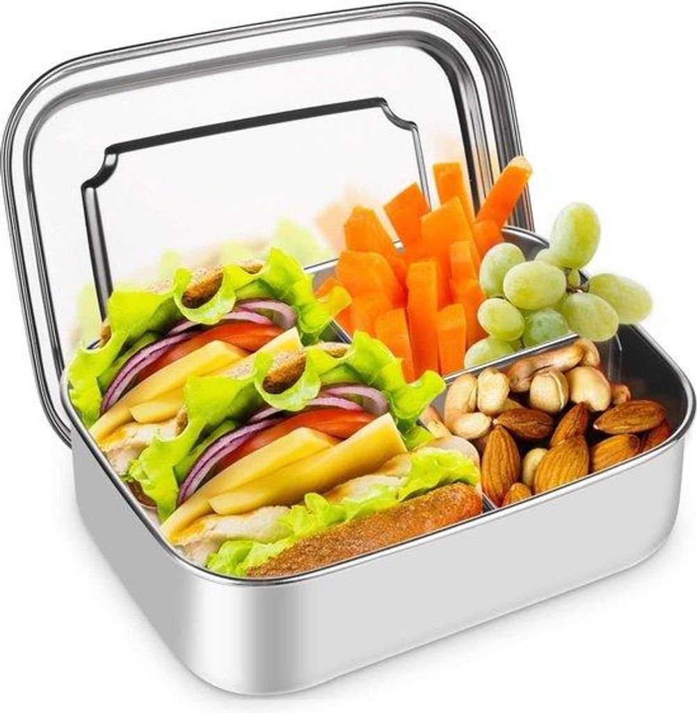Stainless Steel Bento Box - 1400 ml Essensbox für Kinder und Erwachsene
