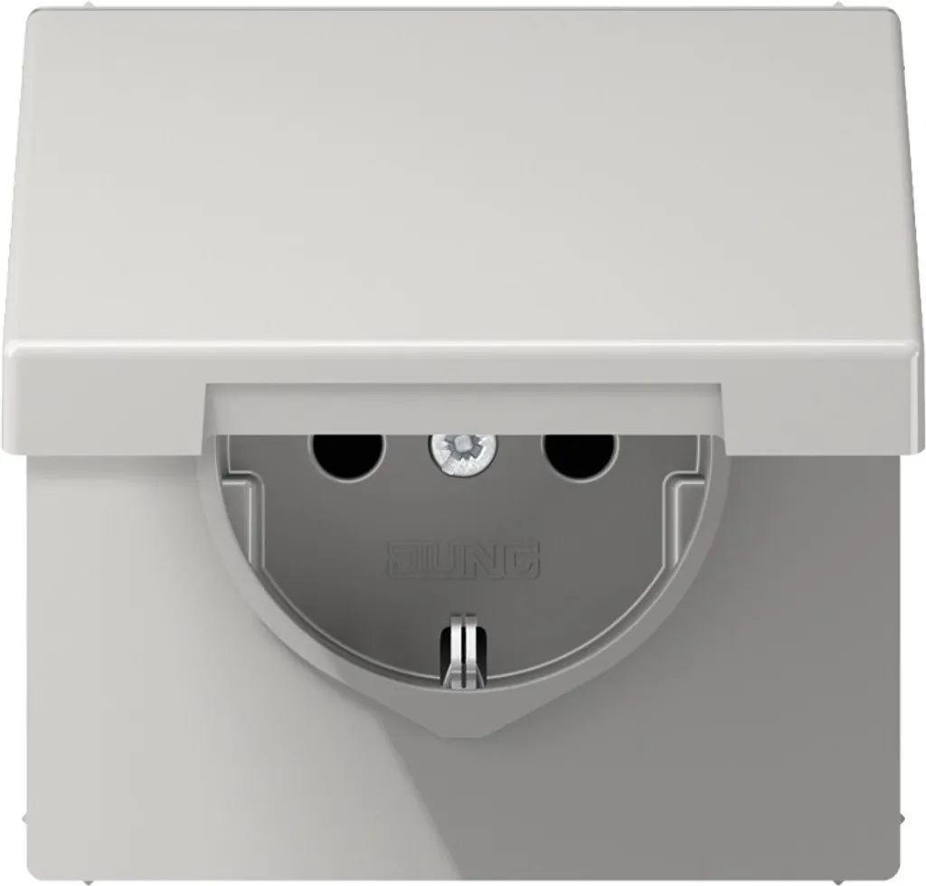 Prise de courant 16A Jung LS 1520 KL LG avec protection clapet anti-poussière