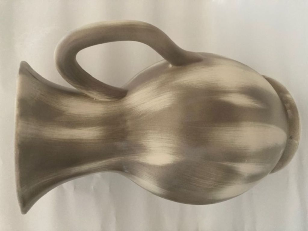 Dekorative Bodenvase Krug 40cm Stone-Creme-aus Keramik gefertigt, wasserdicht