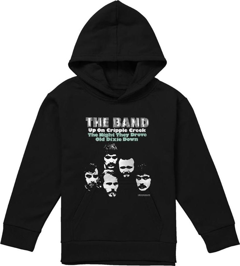 The Band - "Up On Cripple Creek" Hoodie zum Überziehen für Kinder TV25517 (116) (Schwarz)