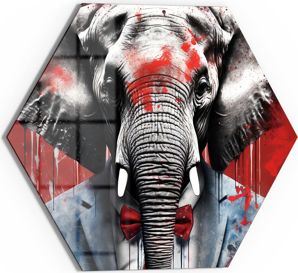 DEQOART Glasbild Echtglas 40x35 cm 'Eleganz der Wildnis' Wandbild Bild modern Deko