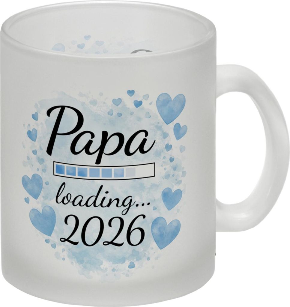 Papa loading... 2026 Glas Tasse für werdende Väter