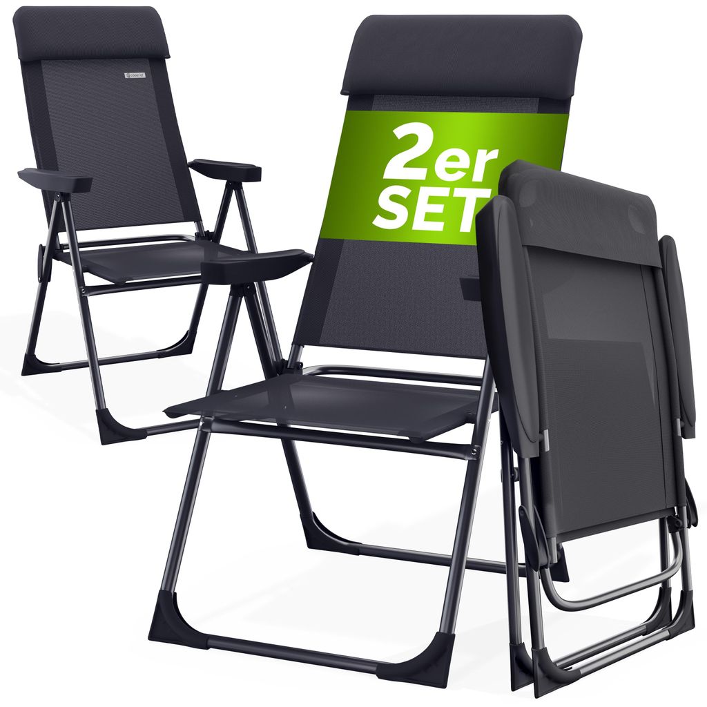 Casaria Set 2 Sedie da Giardino Pieghevoli Regolabili 7 Immagine del prodotto 