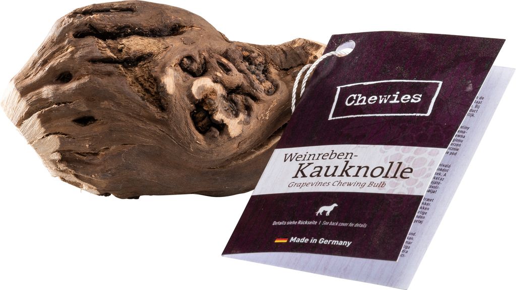 Chewies Kaustange aus Weinrebe, Kauartikel für Hunde natur L/XL