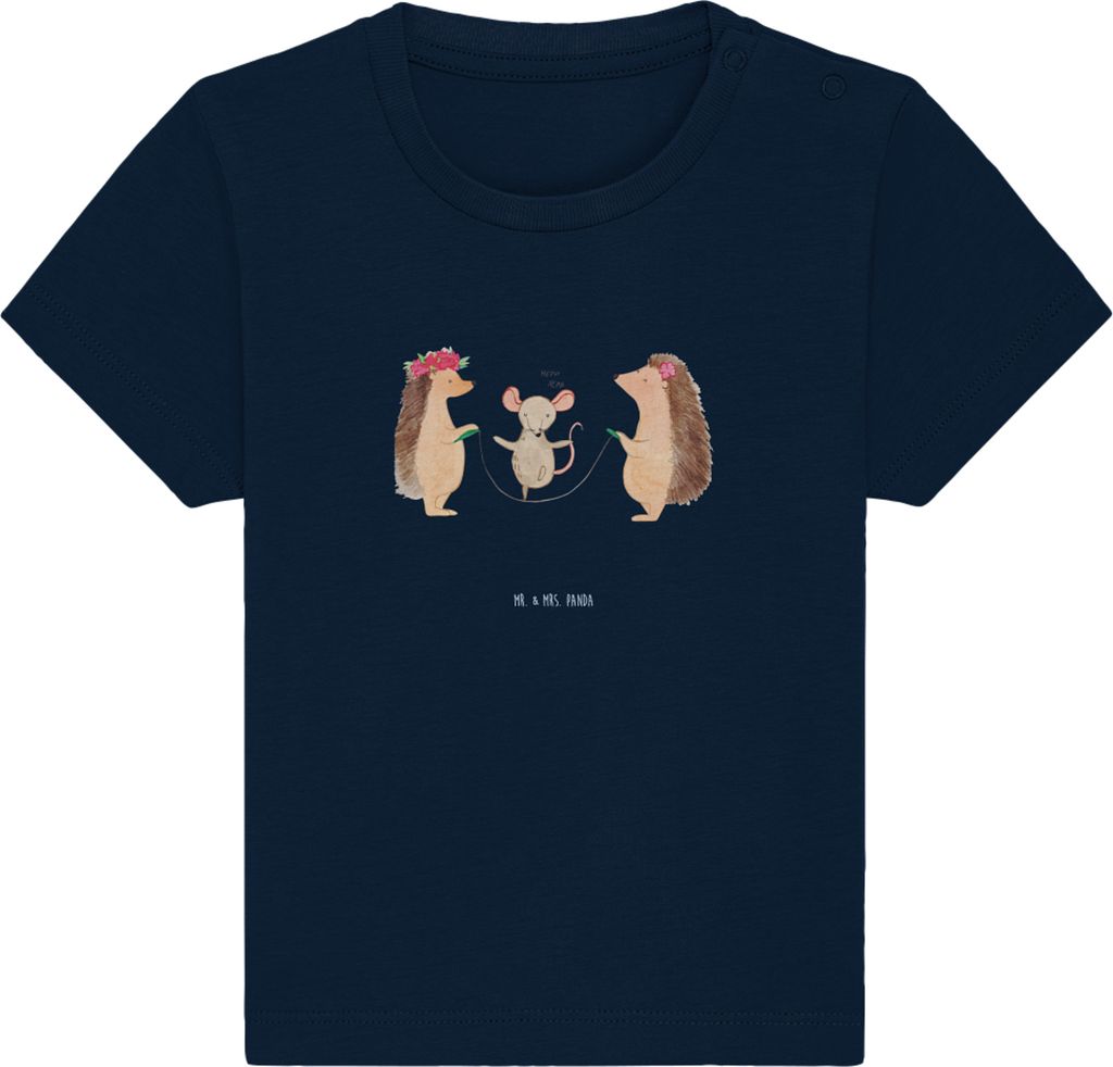 Mr. & Mrs. Panda Babyshirt Igel Seilhüpfen 12. - 18. Monat - French Navy - Geschenk, T-Shirt Baby, Kinder, , Maus, Kleinkind Shirt, Seilspringen, ...