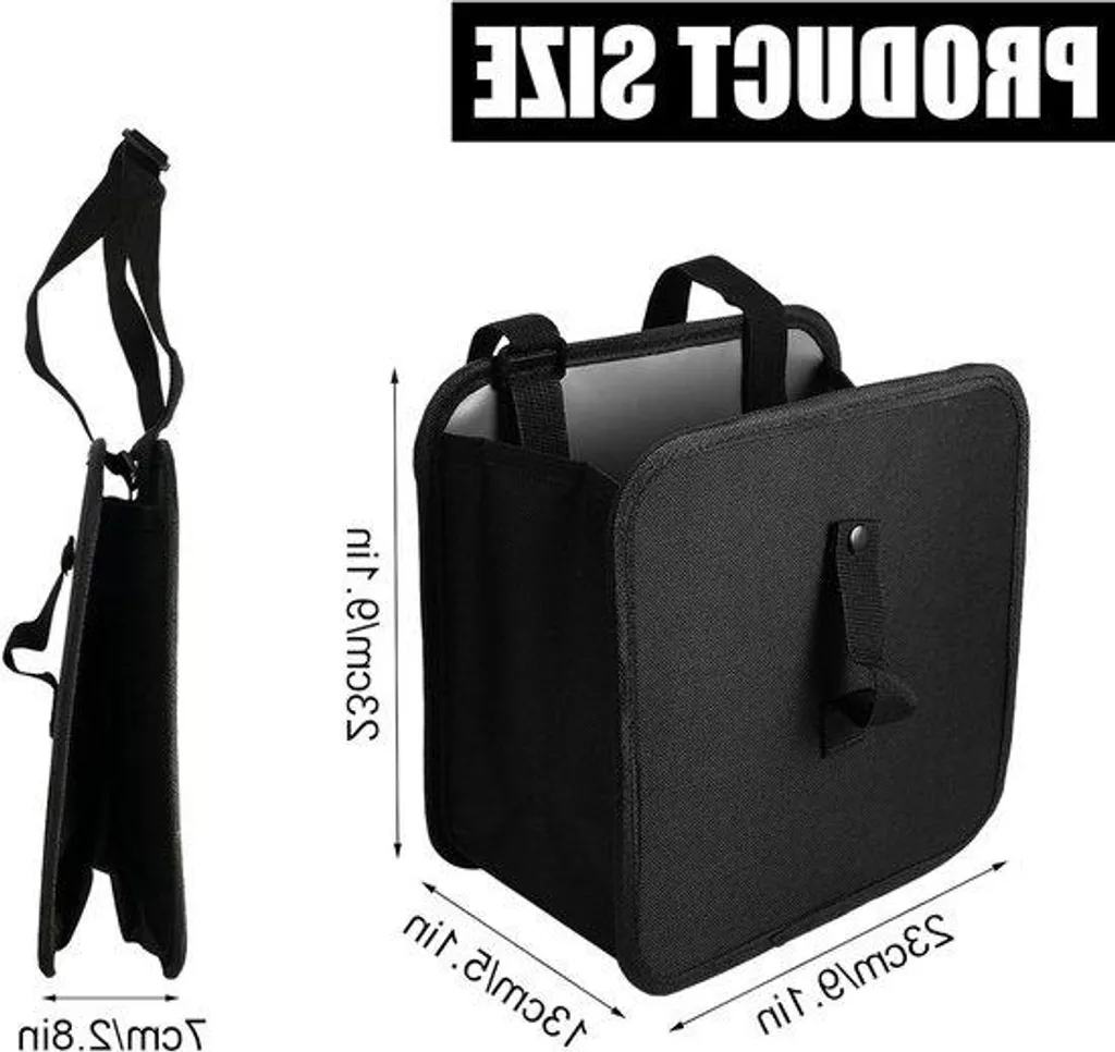 Poubelle de voiture étanche noire - Organisateur de voyage universel
