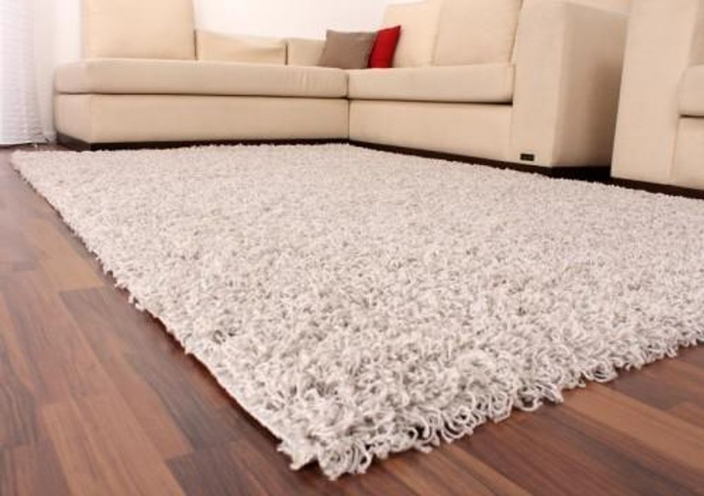 Shaggy Grau Hochflor Langflor Teppich UNI Silver TOP PREIS NEU* Grösse 60x100 cm