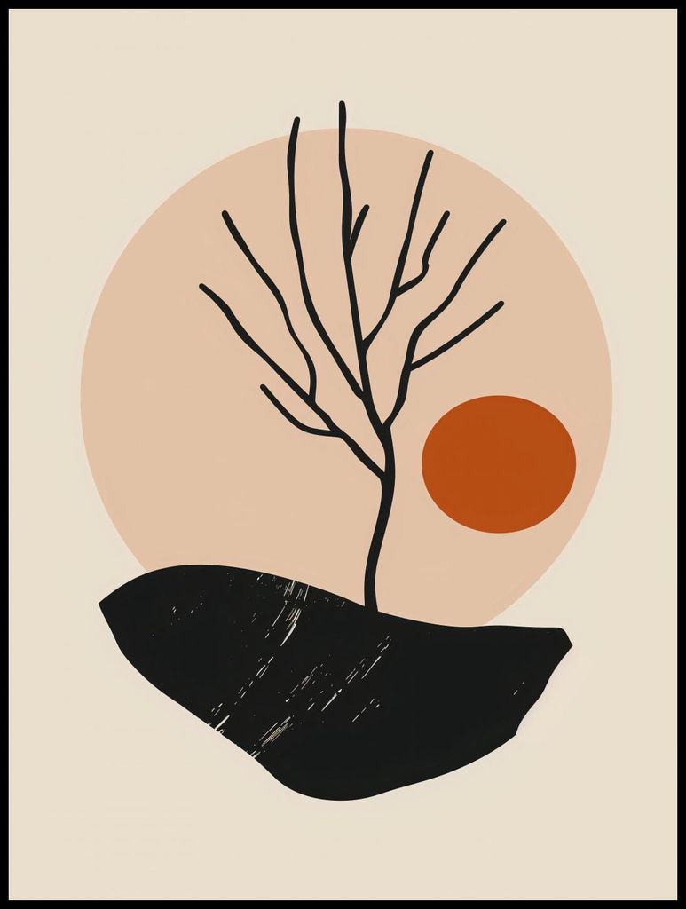 Plakat 75x100cm Nackter Baum