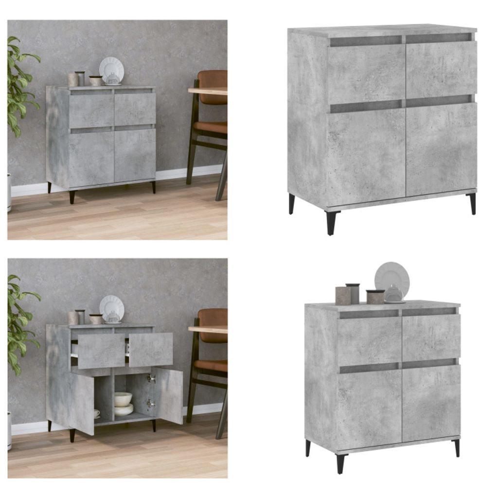 vidaXL Sideboard Betongrau 60x35x70 cm Holzwerkstoff - Sideboard - Sideboards - Schrank - Highboard