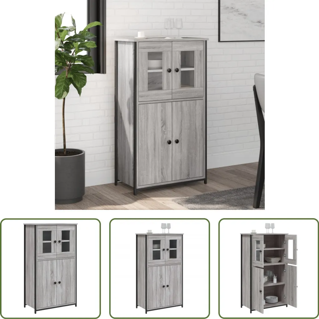 Credenza Grigio Sonoma 62x32x106,5 cm | Arredo Casa Essenziale