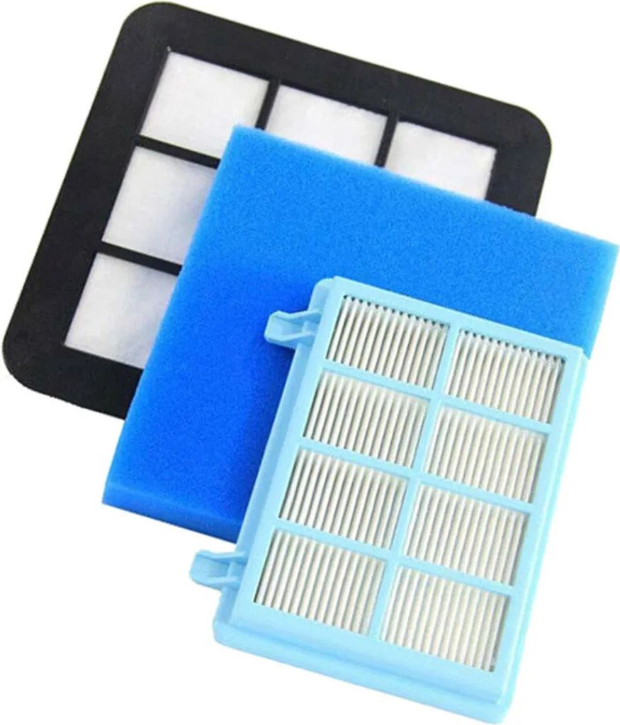 Filterset 3in1 für Philips Power Pro Compact / Active FC 9330 FC 9331 FC 9332 FC 9333 FC 9334 FC 9350(HEPA Abluftfilter, waschbarer Motorfilter, S...