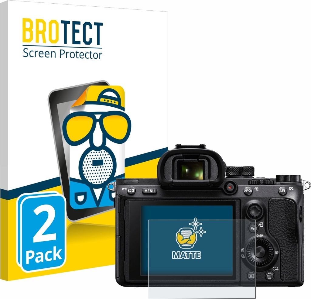 2x BROTECT Schutzfolie für Sony Alpha 7 III / 7R II / 7S II Displayschutz Displayschutzfolie Folie Matt Entspiegelungsfolie