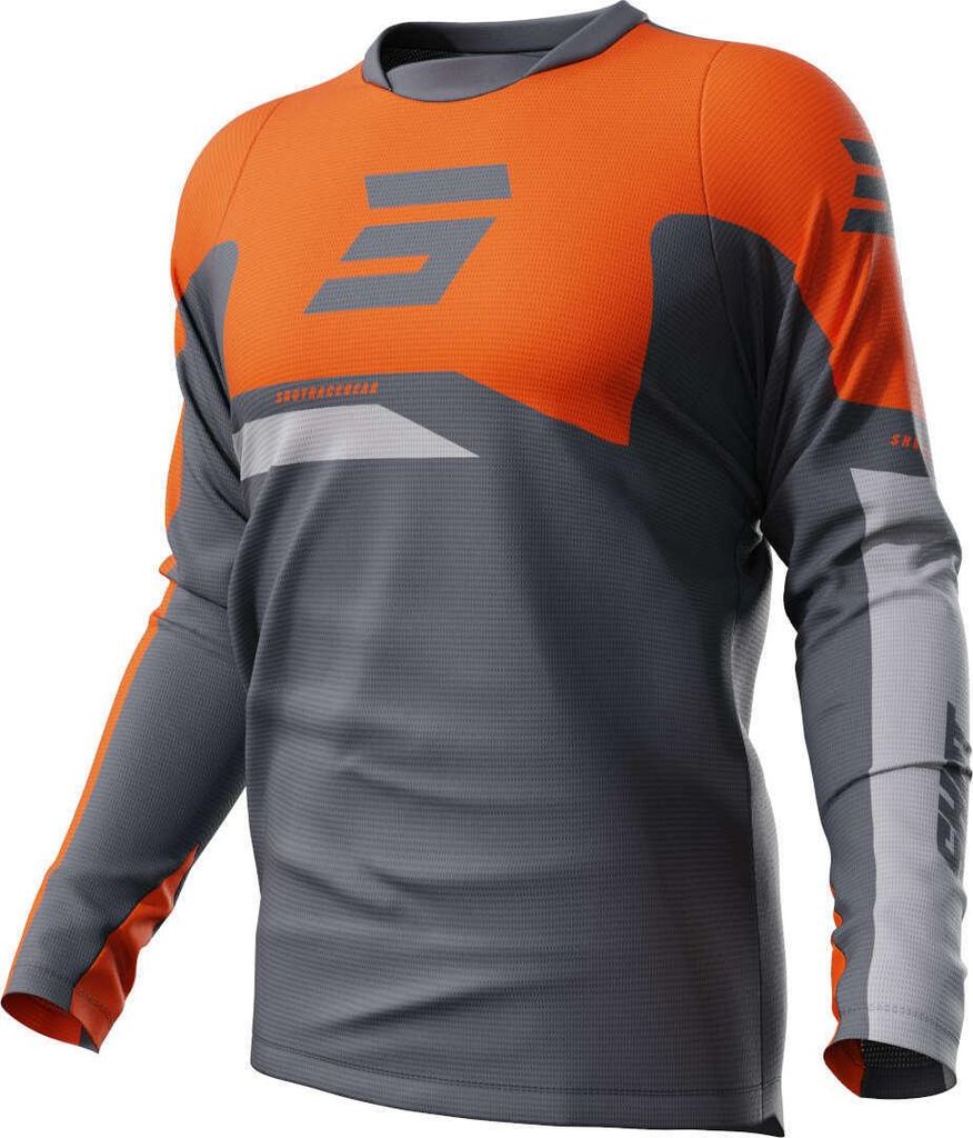 Shot Devo Star Motocross Jersey, grau/orange, XL