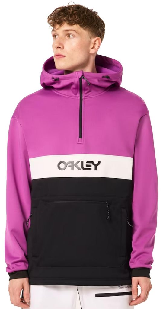 Oakley Herren Hoodie Tnp nose grab Softshell, blackout/ultra purple : L Größe: L