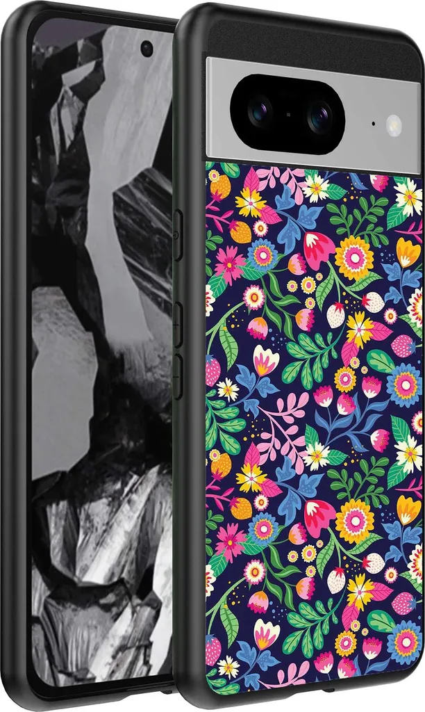 Custodia Protettiva Pixel 8A Fiori | Back Cover TPU Anti-Urto