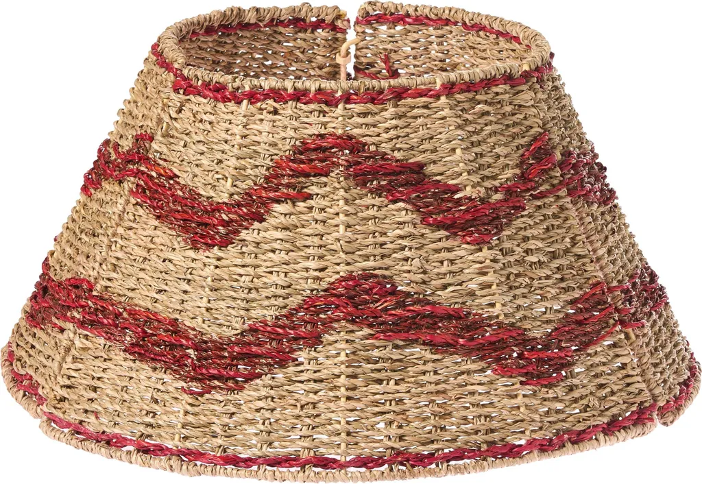 Support de sapin rouge artisanal en jonc de mer naturel 43 cm BELIANI