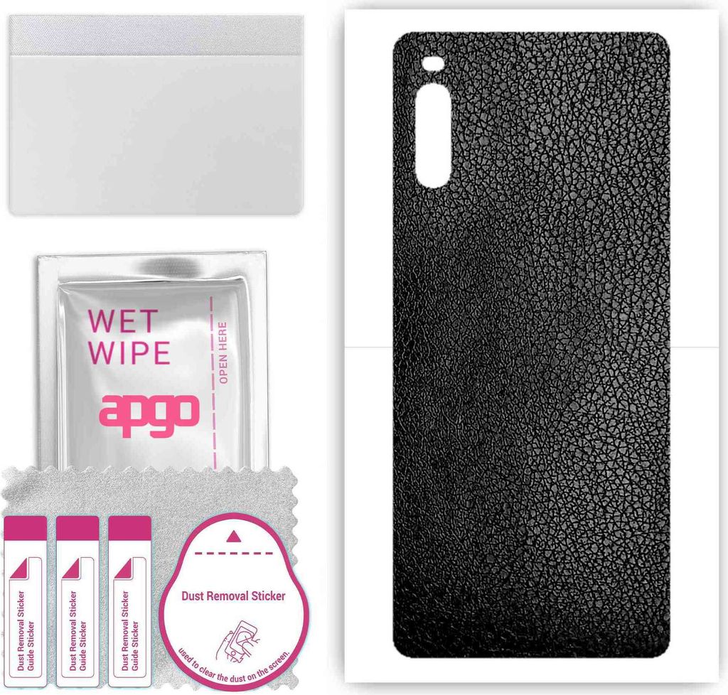 apgo Rückseite Schutzfolie, Skin, kompatibel mit Sony Xperia L4, Hinten Displayschutzfolie aus Vinylfolie, kratzfest, einfache Montage - Schwarzes...