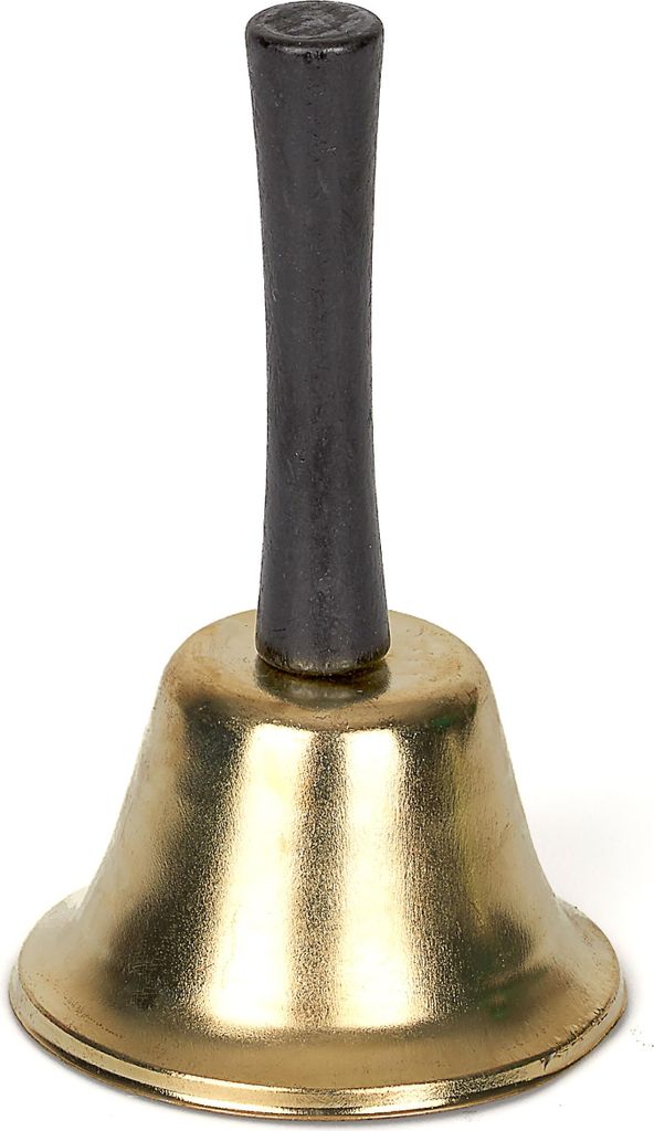 Glocke Weihnachtsmann Kostüm-Zubehör gold-schwarz - Produktbild 