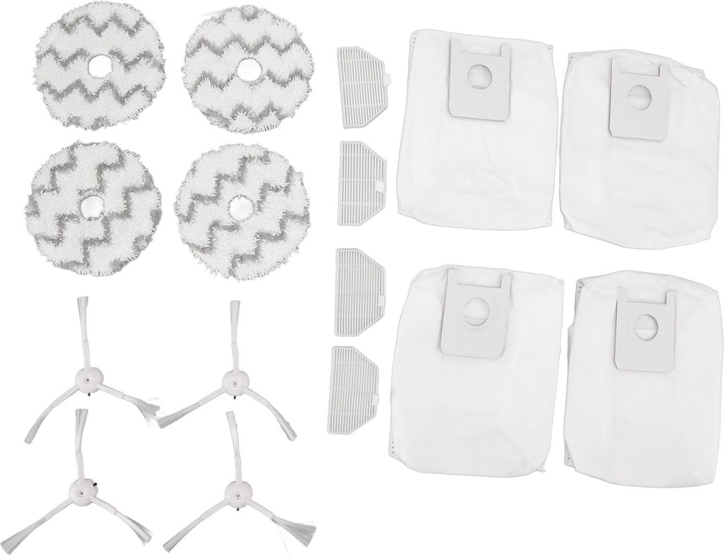 Staubbeutel, Filterlappen, Seitenbürsten-Set, Roboter-Staubsauger-Zubehör für Roidmi EVA SDJ06RM
