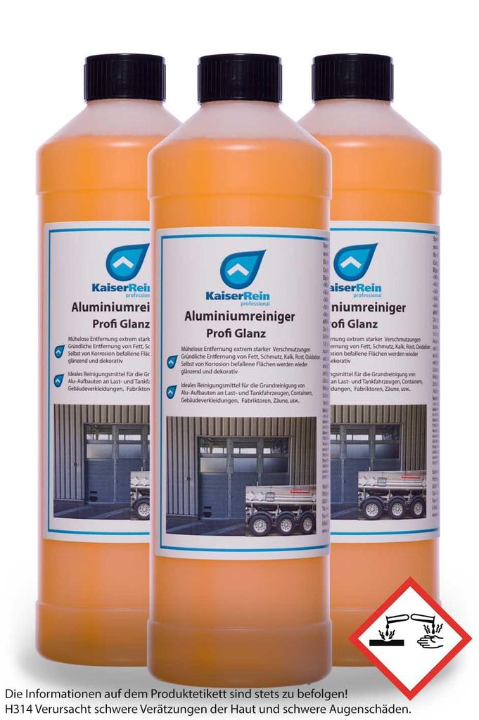 KaiserRein Aluminiumreiniger Profi Glanz 3 x 1L= 3L ist ein Produktbild 